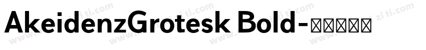 AkeidenzGrotesk Bold字体转换